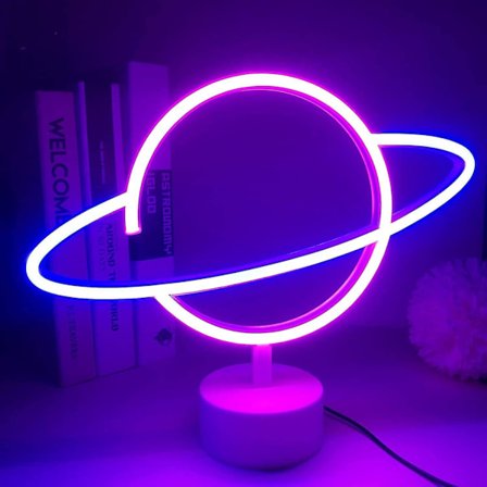 Planet Light Neonskyltar Led skrivbordsdekor Led neonskyltar nattljus