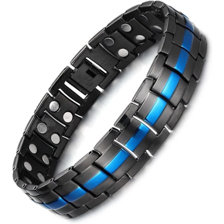 Magnetisk armbånd til mænd, titanium stål magnetisk link armbånd til mænd, ultra styrke dobbelt række magnet armbånd