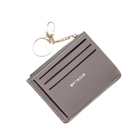 Naisten lompakko kolikkokukkaro Lyhyt Mini japanilaistyylinen ja korealainen yksinkertainen monikorttipaikkainen muoti pieni korttikotelo Dark gray
