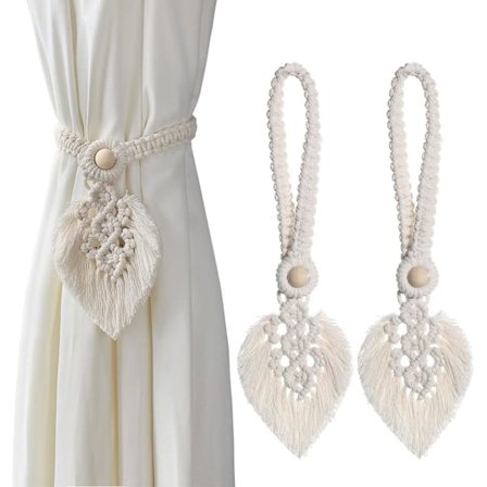 Gardinbånd, 2 stk. Bohemsk stil blad gardinbånd Gardintilbehør Gardinbånd Dekorasjon for stue soverom