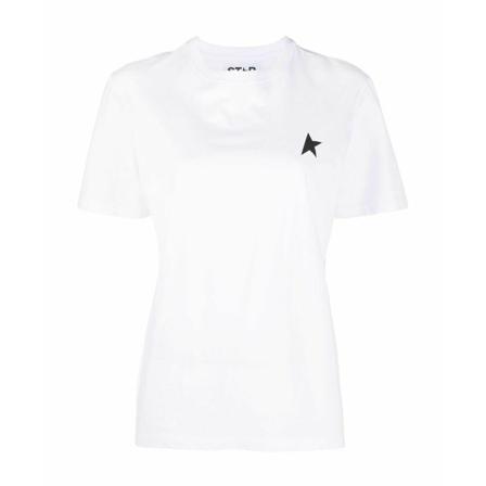 Golden Goose, Star/ W`S Regular T-Shirt Wit, Dames, Maat:L