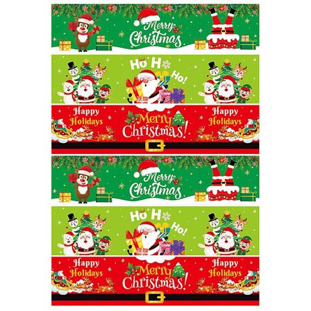 6 stk. Fest Vin Etiket Klistermærker Juleflaske Mærkater