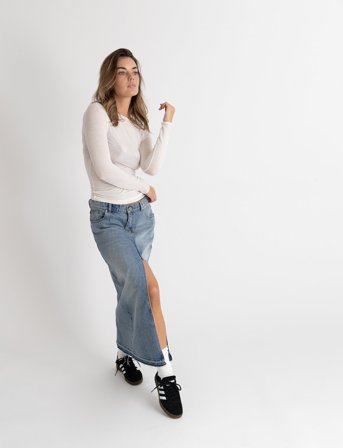 ABRAND 99 Maxi Skirt Sura - Blue - 29