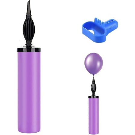 Ballongpump Dubbelverkande snabb manuell ballongpump Uppblåsningspump för ballongträning Boll Yogaboll Macaron Färg med ballongknytverktyg