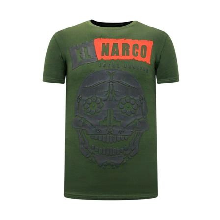 Local Fanatic El Narco T-Shirt Med Tryck grön, Herr, Herr, Storlek: XL