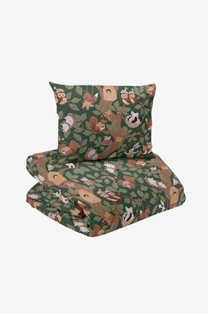 Redlunds - Skogsliv 2-d bädd - Grön - Påslakanset - 150X210 - Från Homeroom