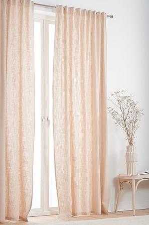 Jotex - Set Van 2 Multifunctionele Gordijnen Beige Beige - HENLEY - Koop Multifunctionele gordijnen bij Jotex