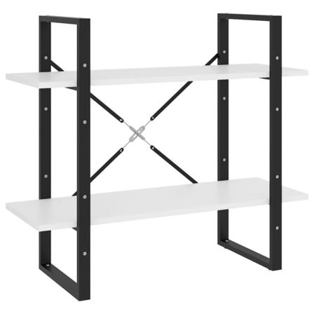 Vidaxl Bokhylla 2 Hyllplan Vit 80x30x70 Cm Konstruerat Trä Vit