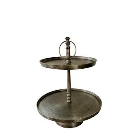 2-tasoinen alumiinijalusta, 40x40x50cm, kultainen viimeistely