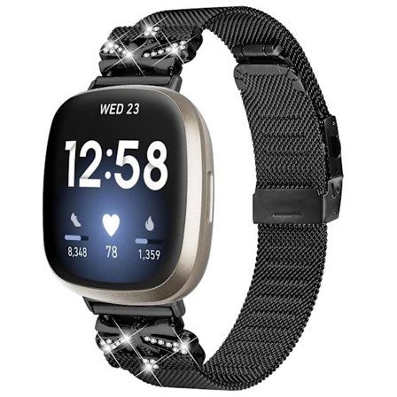 Rustfrit stållänkarmband till Fitbit Versa3/4/Sense 2