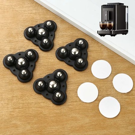 4 stk. møbelkugle 360 graders selvklæbende stærk rulletransport møbler skraldespand opbevaringsboks