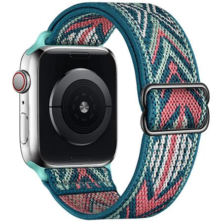 iWatch 7 uusi joustava nylon s dett v venyv kudottu Apple-hihna Vihre nuoli 42mm44mm45mm Green arrow