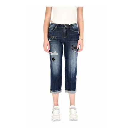 Fracomina, Cropped Jeans Blauw, Dames, Maat:W24