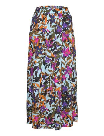 Yasastara Hw Long Skirt S. Langt Skjørt Multi/mønstret YAS