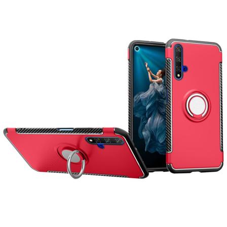 Huawei Nova 5T - Skal med Ringhållare FLOVEME Röd