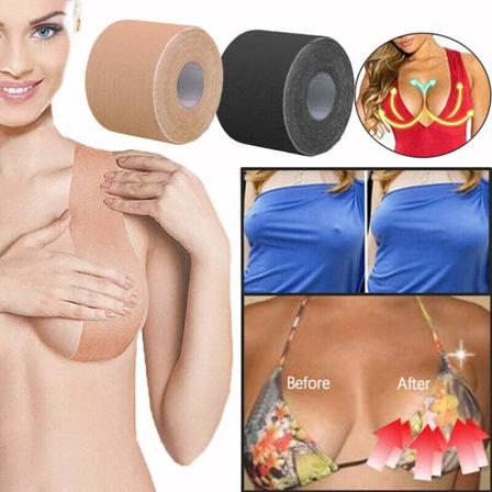 5 M Rull Axelbandslös Osynlig Behå Lyfttejp Push Up Sticker Kit