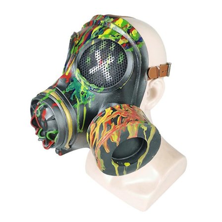 Halloween Kamuflasje Gass Latex Maske Party Kostyme Maske Med Justerbar Stropp Cosplay Prop Ansiktsdeksel