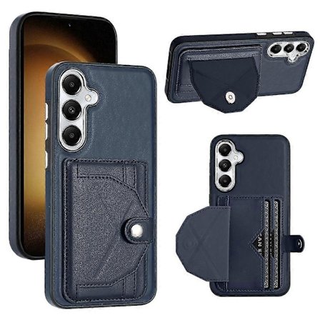 YB Læderbelægning Serie-4 til Samsung Galaxy S24+ Etui Kortholder Læderbelagt TPU Cover