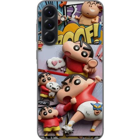 Kompatibelt Mobilskal till Samsung Samsung Galaxy A56 Crayon Shin-chan collage med roliga poser färgglad stil humoristiskt animeinspirerat motiv