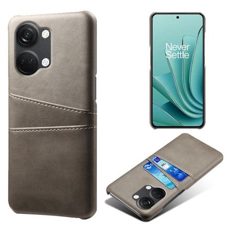 SKALO OnePlus Nord 3 5G / Ace 2V PU-nahkainen Korttikotelo - Harmaa