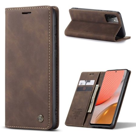 CaseMe Samsung Galaxy A72 5G vintage-kotelo - Kahvi