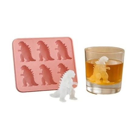 Dinosaurus jääpalamuotti, pakastimen kestävä jääpalanvalmistaja kesäjuomiin, 6 koloa (FMY)