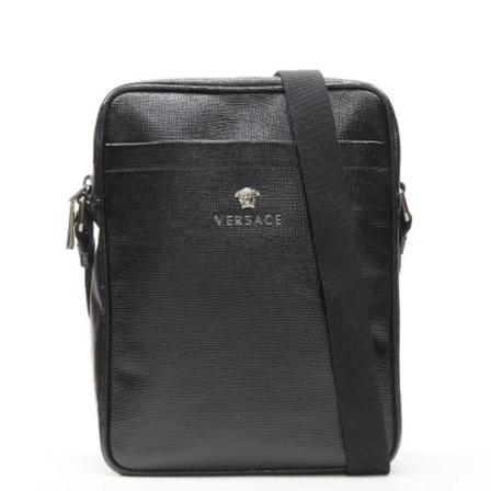 Versace Pre-owned Pre-owned Læder crossbody-tasker Sort, Herre Vintage Tasker, Størrelse: ONE Size