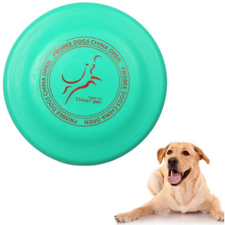 Hund Frisbee Gummi Frisbee Intelligence Toy Natural Gummi ?? 23 cm vandlegetøj svømmelegetøj til små og mellemstore hunde, grøn