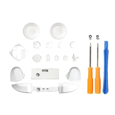 X-box One S Controller Full Button Mod Kit Abxy Trigger D-pad Lb För Rb (Vit)