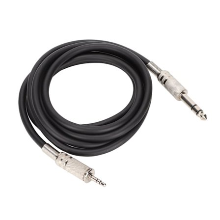 6,35 mm til 3,5 mm Stereo Aux-kabel 2 m Profesjonell adapter for mobiltelefonforsterkere