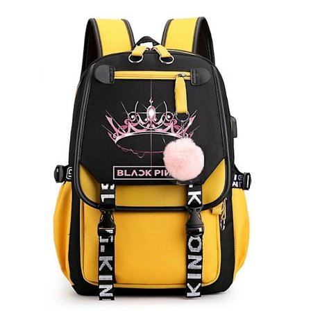 Blackpink Backpack Laptop Bag School Bag Bookbag With Usb Charging&headphone Port