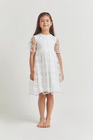 Malina Bridal - Mini Lucie Blumenmädchenkleid - 3-4 - Ivory