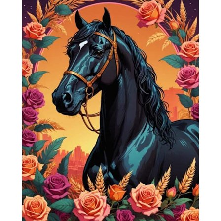 Svart Häst Affisch A4