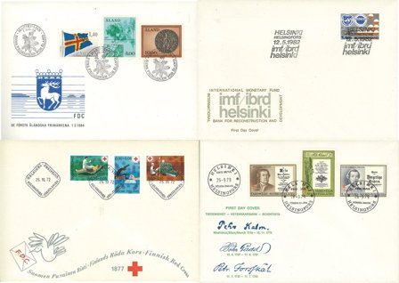Finland - Samling af FDC i 3 ringbind