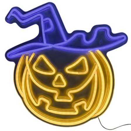 Græskar LED Skilt Halloween