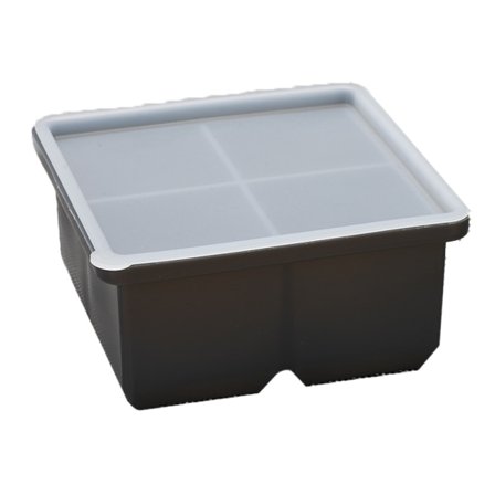 Extra stora isbitar i silikon - grå - fyra galler