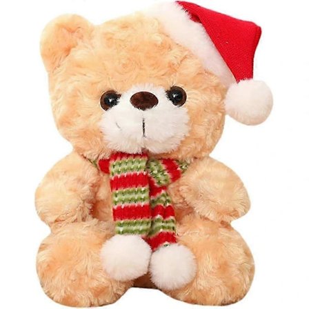 Julbjørn Borddekorasjon Juleutstilling Pelsdyr Figurer Bjørn Kosedyr Bjørnedukke Kosedyr Dukke Juleplysj