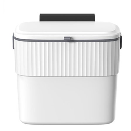 Køkkenaffaldsbeholder - Hængende Affaldsbeholder med Låg, Væghængt Affaldsbeholder til Køkkenskabsdør, Lille Affaldsbeholder under Vask til Skab, 