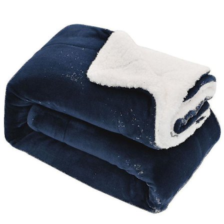 Mjuk och mysig stor filt i fuskpäls och mink till säng, soffa, dubbelsäng och king size