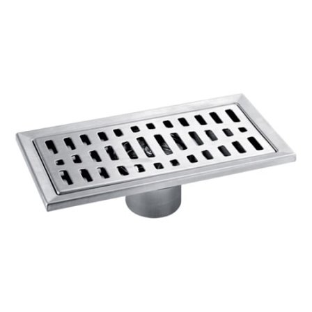 1 kpl lattiakaivo irrotettavalla kannella, 200 x 100 mm suorakulmainen allas, ruostumattomasta teräksestä valmistettu suihkukaivo, ritiläkaivo 