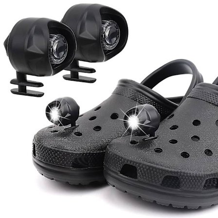 2 kpl otsalamppua Croc Crocs -otsalamppuun Ipx5-vedenpitävä 3 valaistustilalla Croc-kenkien otsalamppu Abs-krokotiilin otsalamput