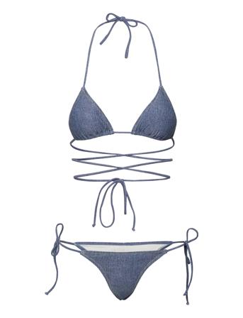 Soft Wrap Bikini - Rotate X Reina Olga ROTATE Birger Christensen Blue