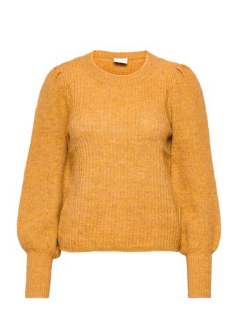 Vivanna L/S Knit Top/Su Orange Vila