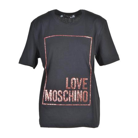 Love Moschino, T-Shirt Zwart, Dames, Maat:S