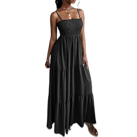 Sexig Printed Med Bladtryck För Kvinnor Elegant Lady Sling Plisserad P