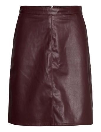 Sl Tamara Pu Skirt Red Soaked In Luxury