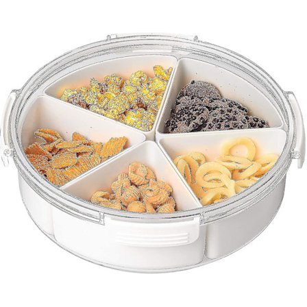 Veggiebricka och hopfällbar festbricka med lock