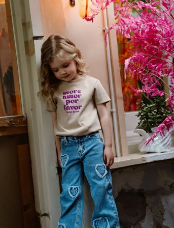 Daily 7 T-Shirt Glitter - Beige - 104