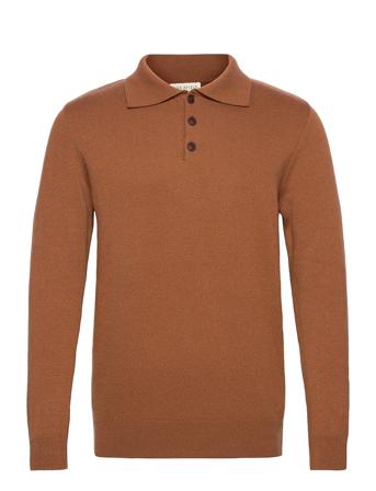 Kier L/S Polo Brown Far Afield