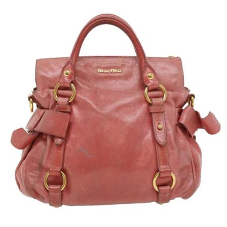 Miu Miu Pre-owned, Pre-owned Leather handbags Roze, Dames, Maat:ONE Size